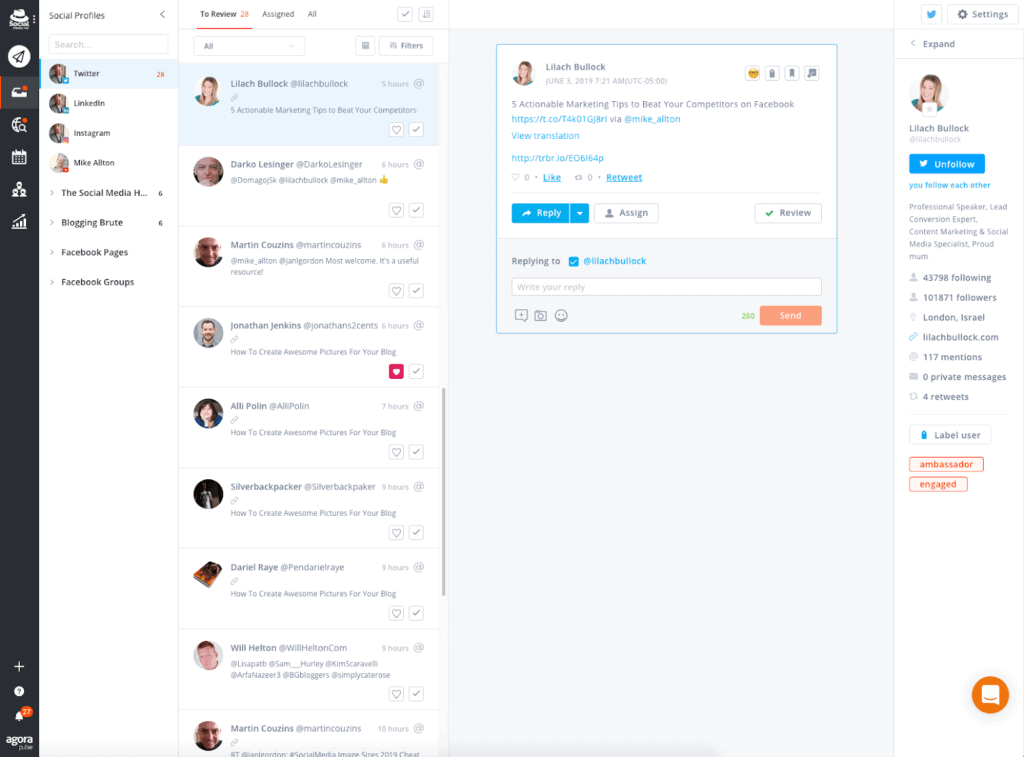 AgoraPulse Inbox