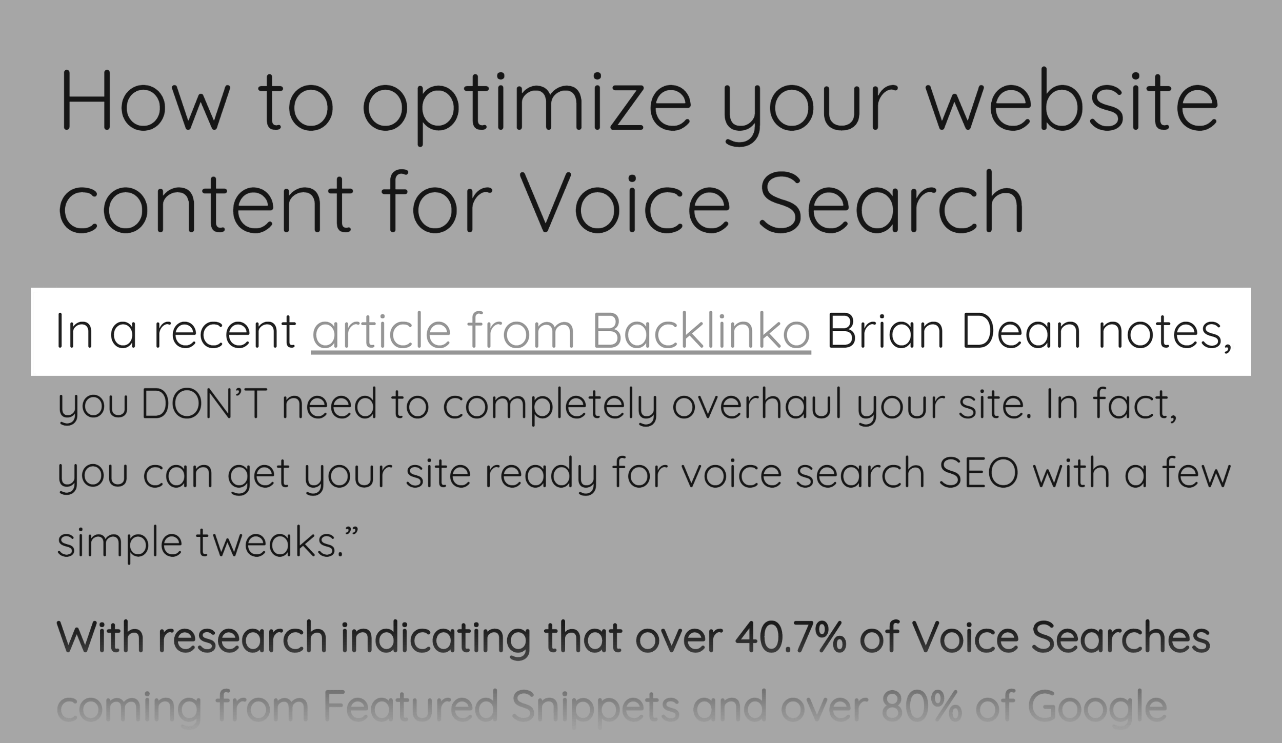 Optimize for voice search – Backlink