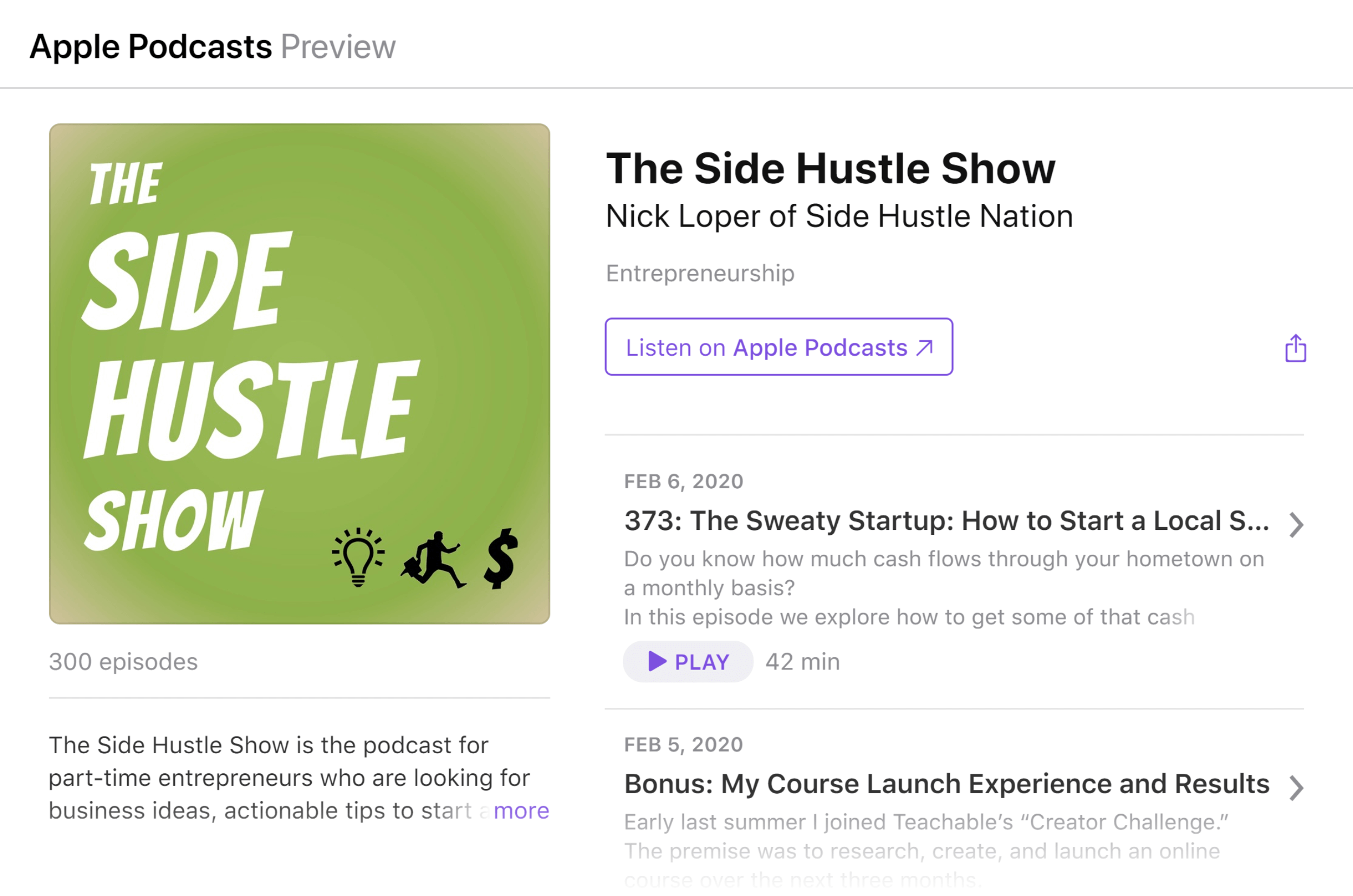 Podcast – The side hustle show