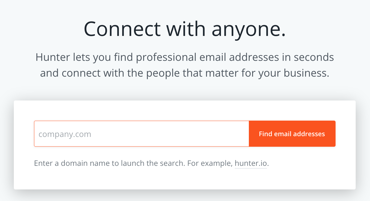 Hunter.io tool