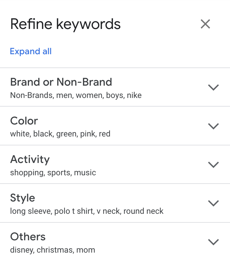 Refining keywords in Keyword Planner