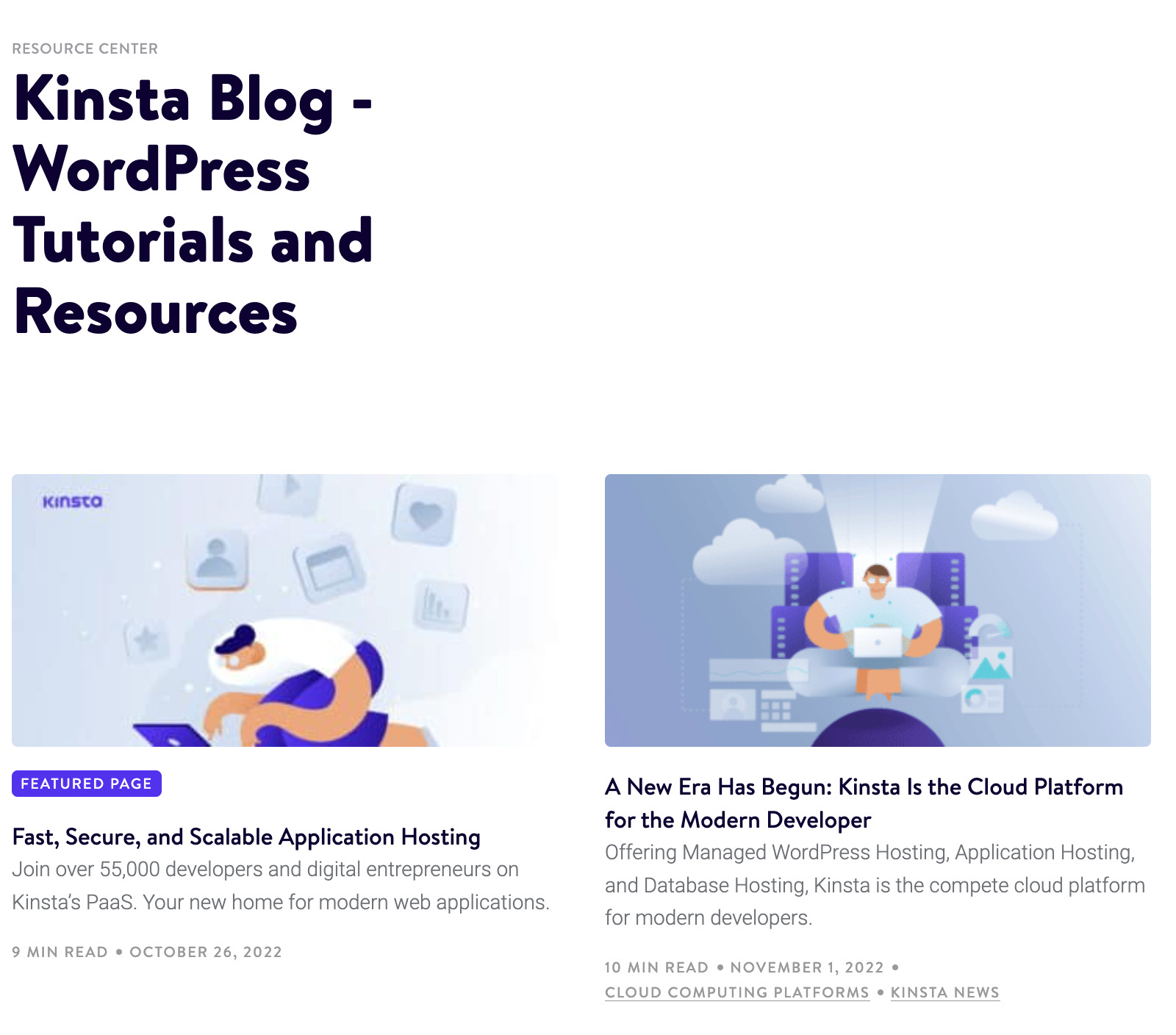 Kinsta's blog