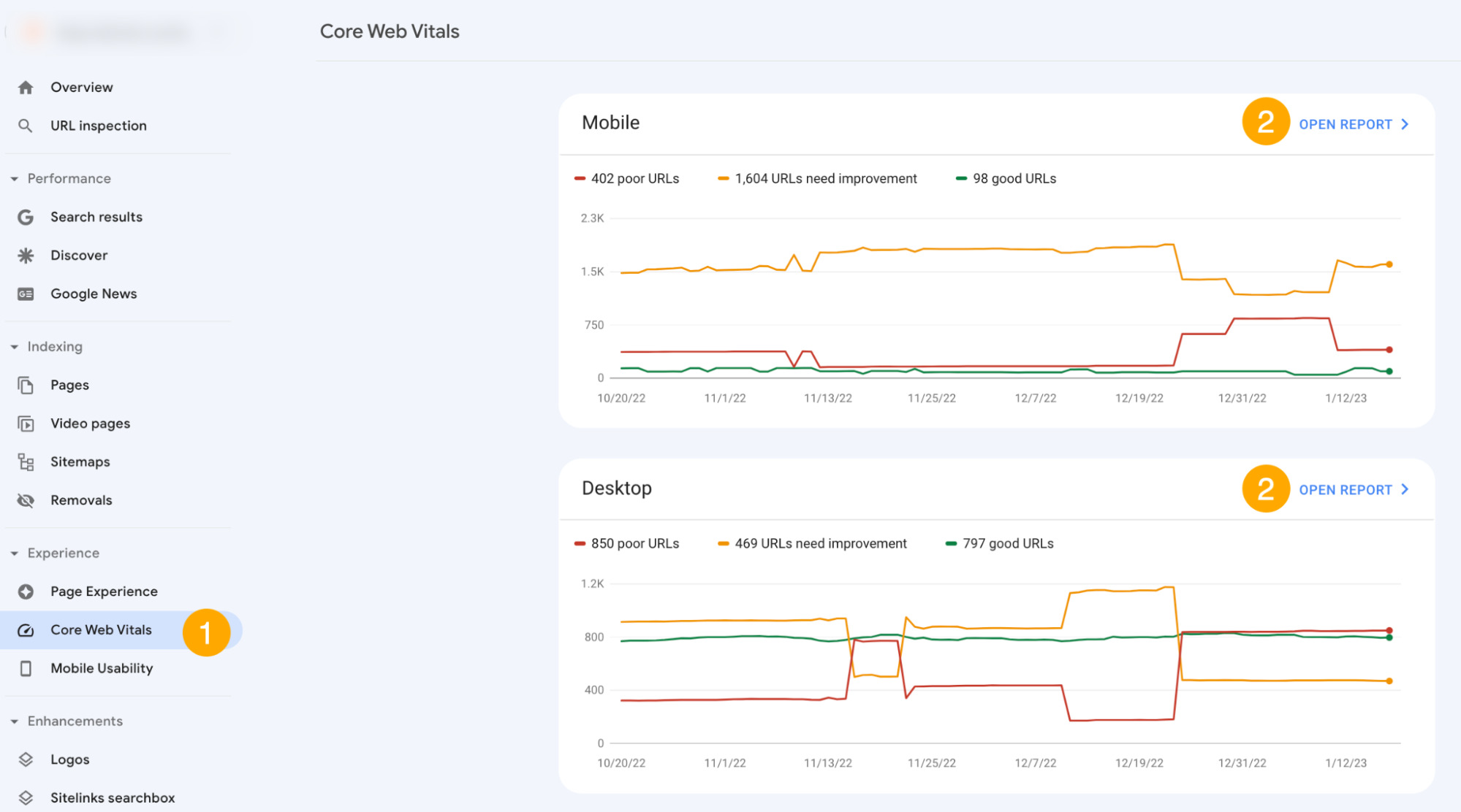 How to find Core Web Vitals in Google Search Console