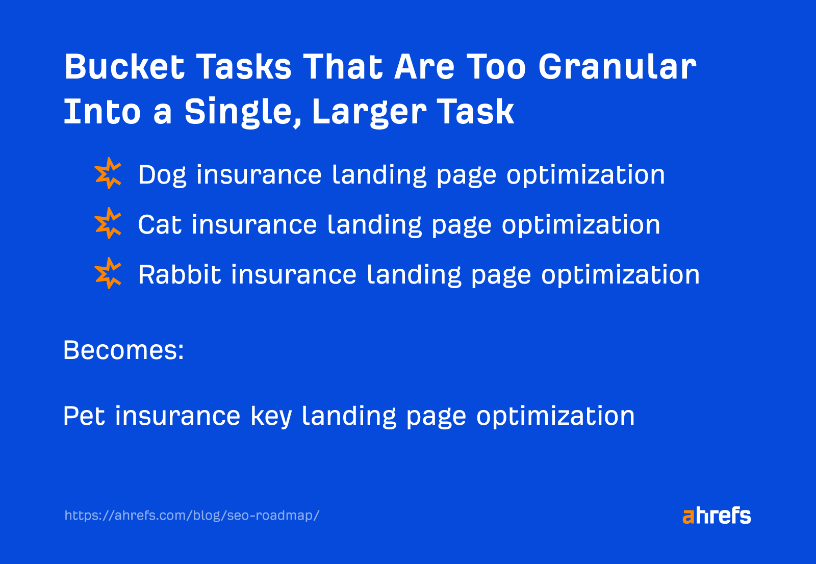 Multiple tasks forming a singular task