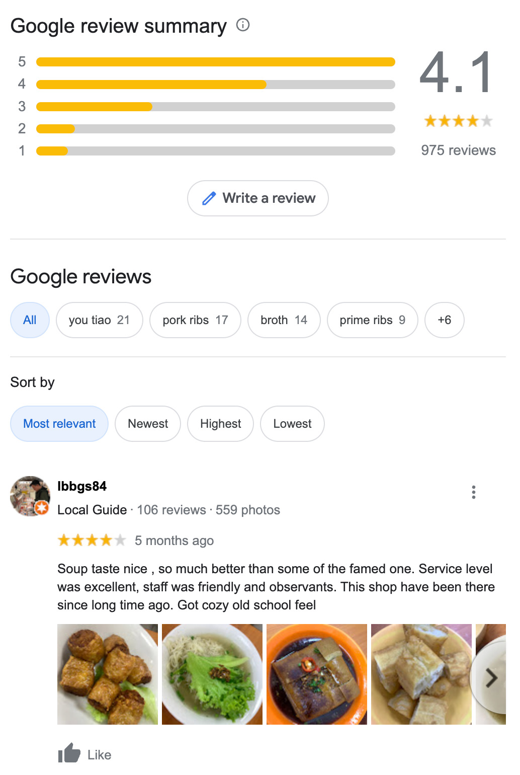 Google reviews