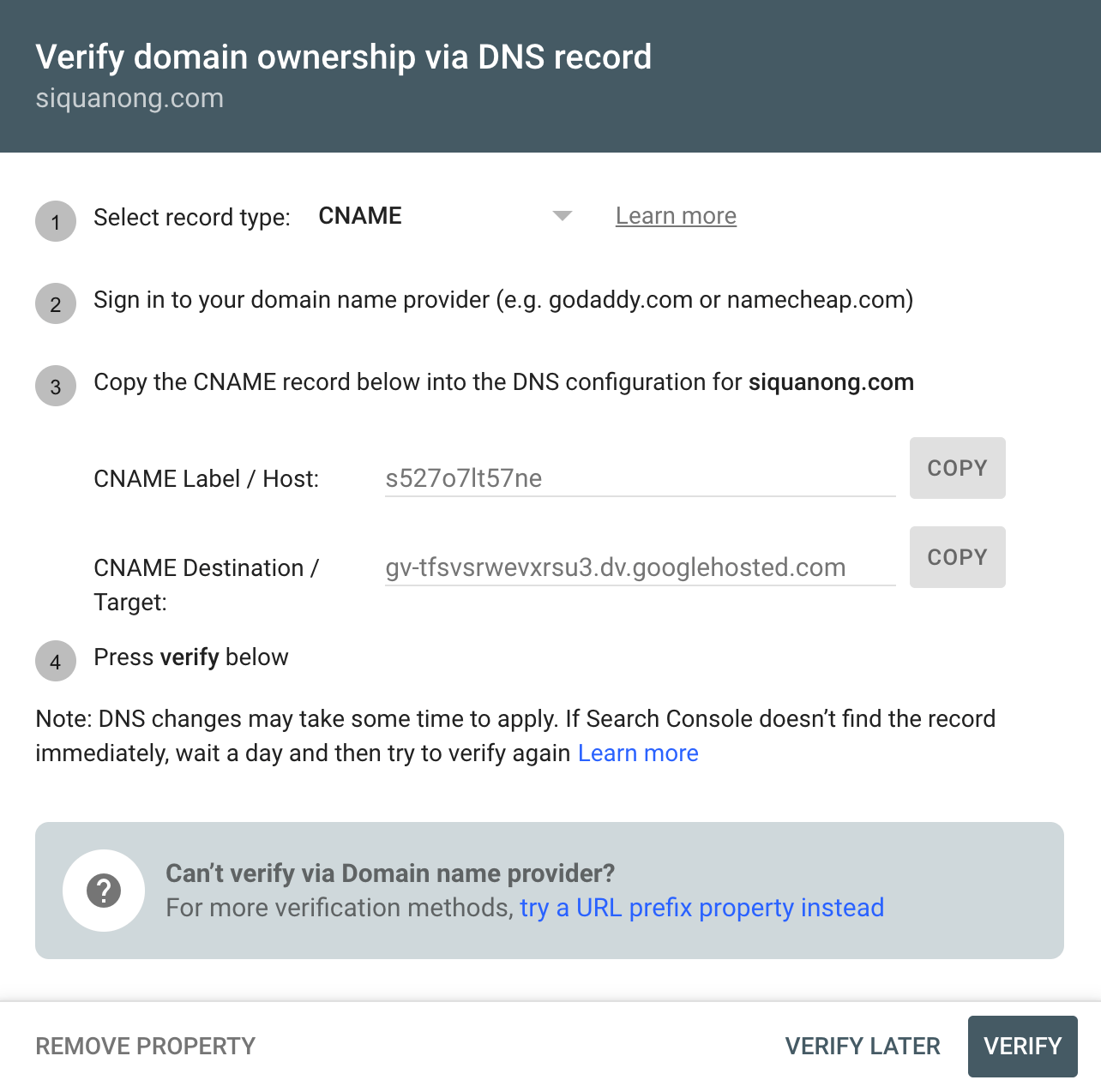 SEO for a New Website: 8 Important Steps | Verifying domain ownership via CNAME in Google Search Console