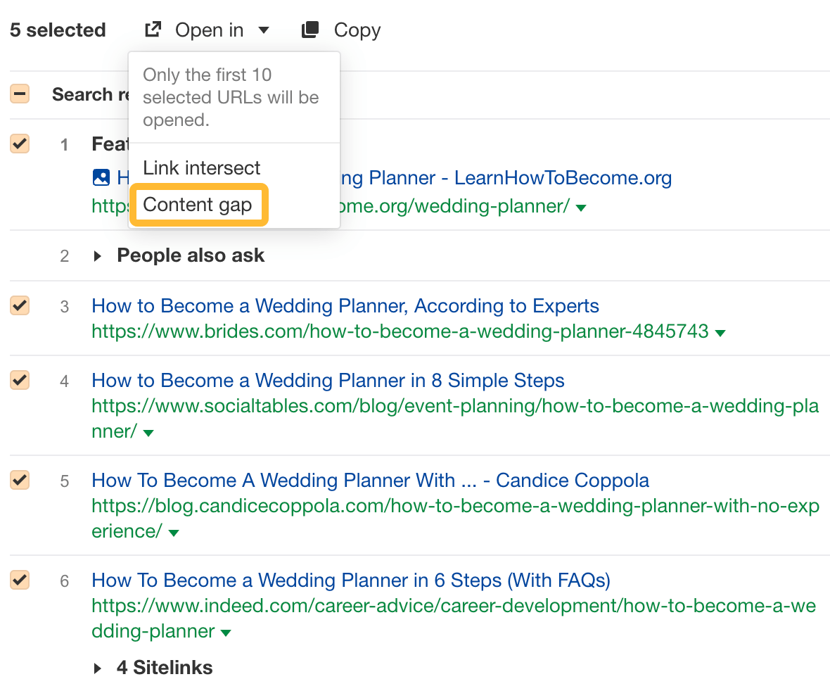 11 Easy-to-Follow Tips to Optimize Your Blog Posts for SEO | Open in Content Gap, via Ahrefs' Keywords Explorer