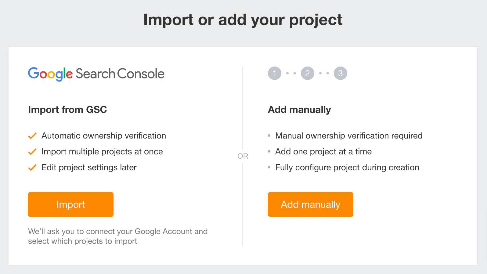 SEO for a New Website: 8 Important Steps | Importing or adding your project in Ahrefs Webmaster Tools