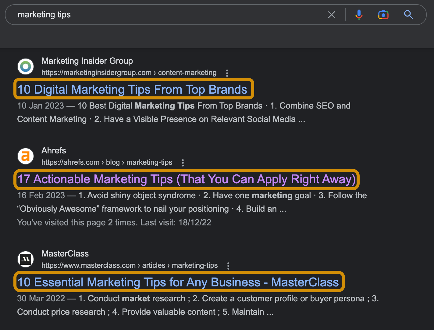11 Easy-to-Follow Tips to Optimize Your Blog Posts for SEO | Search results for marketing tips