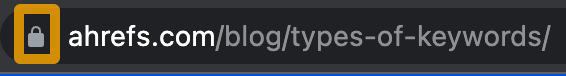 SEO for a New Website: 8 Important Steps | What HTTPS looks like on Google Chrome