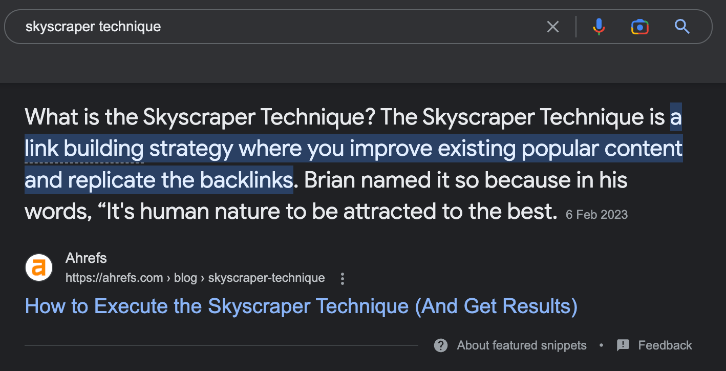 11 Easy-to-Follow Tips to Optimize Your Blog Posts for SEO | Example of a featured snippet