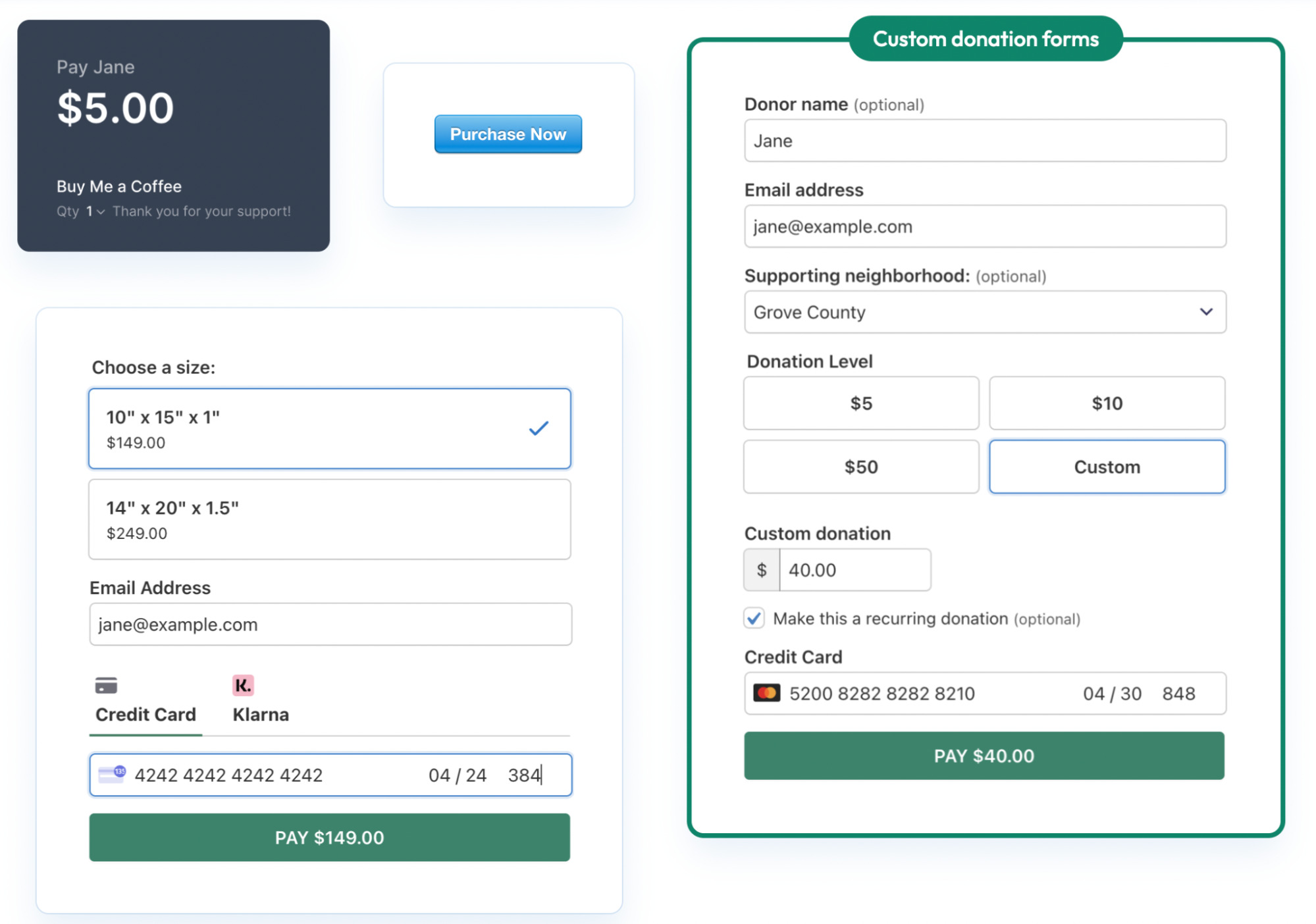 WordPress payment forms using WP Simple Pay