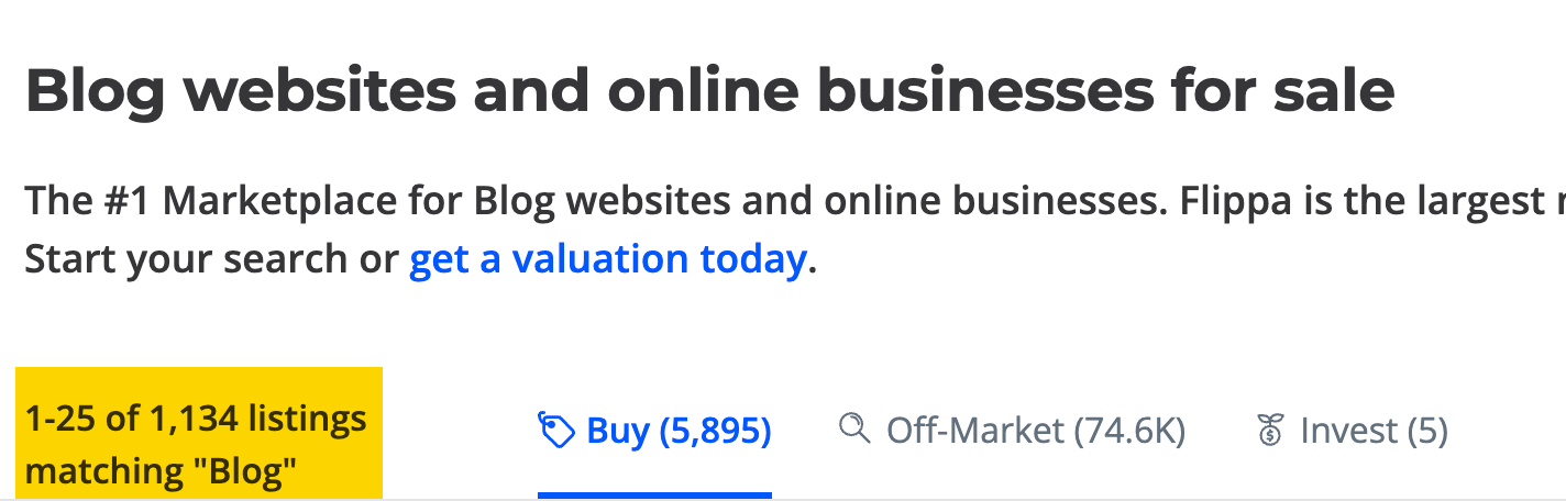 5 Types of Blogs That Make Money | Number of blogs for sale on Flippa