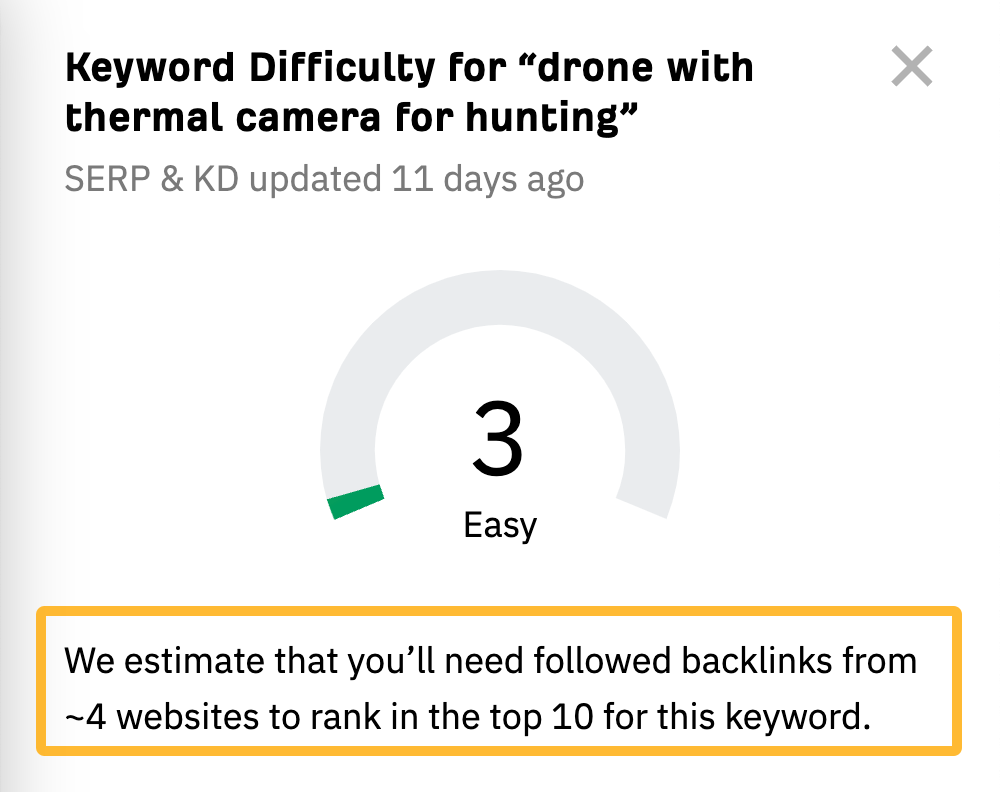 10 Things You Can Do in Ahrefs for Free | Backlink estimation, via Ahrefs' free keyword difficulty checker