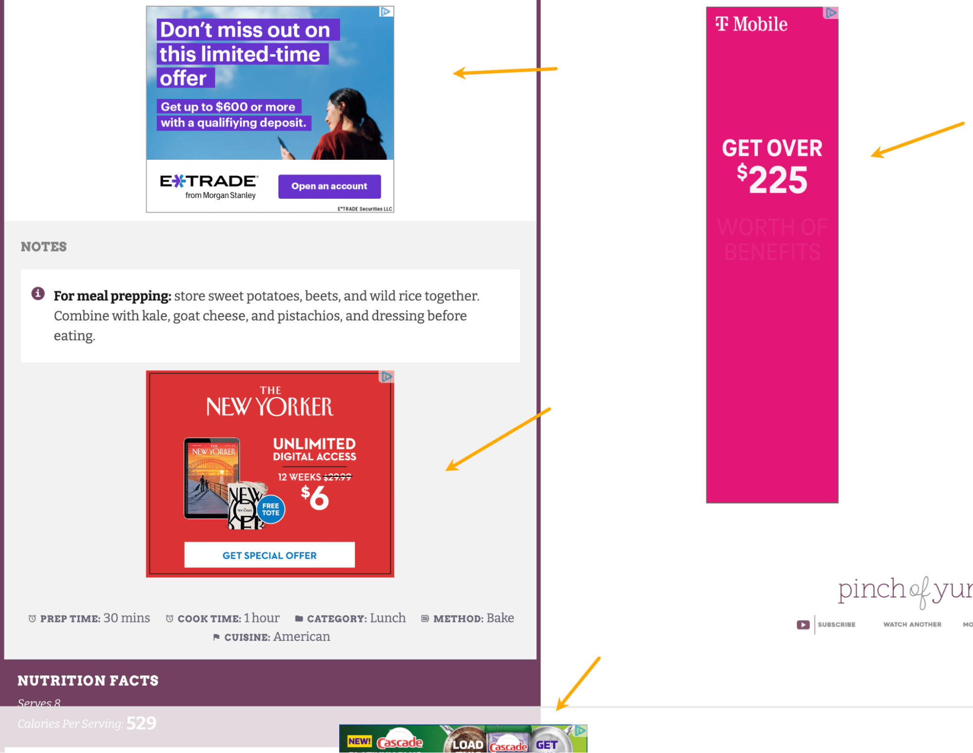 5 Types of Blogs That Make Money | Advertising on blog example