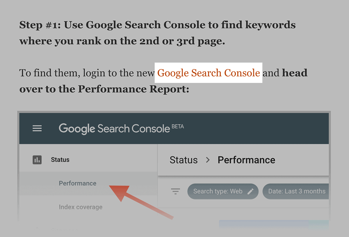 Google Search Console – Internal link Google Search Console – Internal link