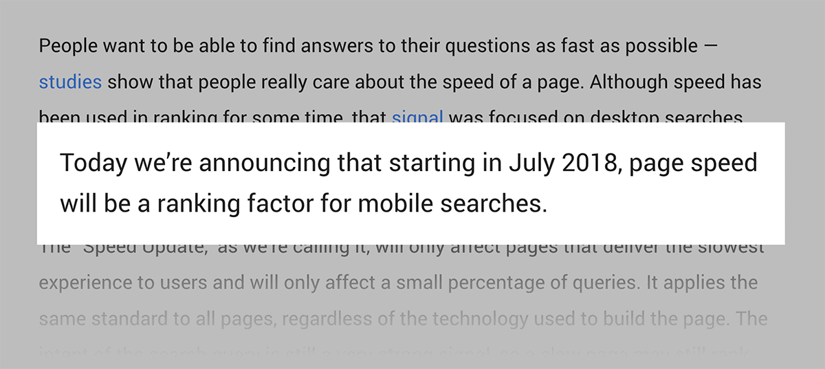 Site speed is a Google ranking factor Site speed is a Google ranking factor