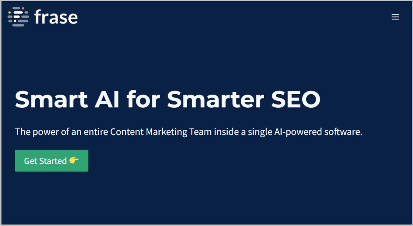 Semrush CG 22 Frase content generator tool