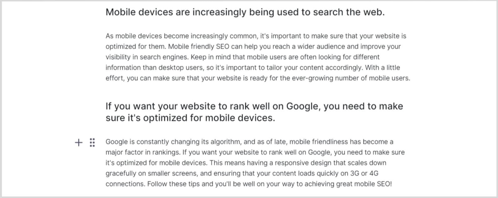 Semrush CG 34 Sample content generated by Copysmith
