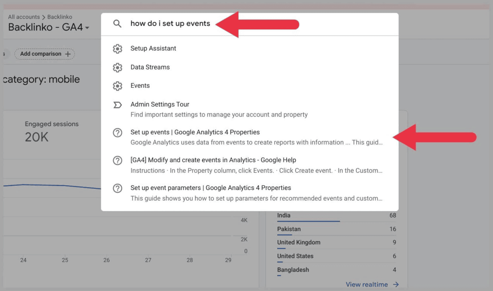 GA4 20 Links with relevant links to help