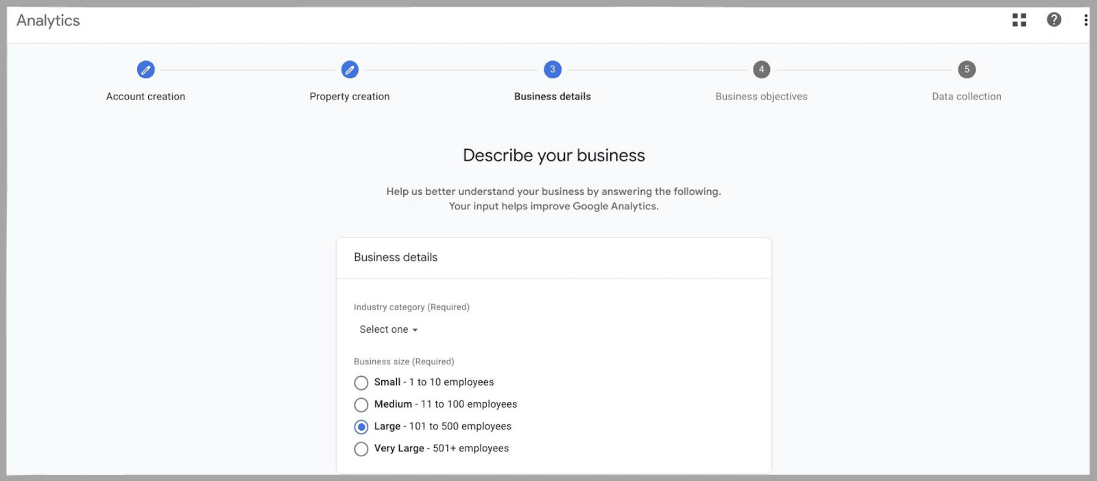 GA4 32 Describe your business