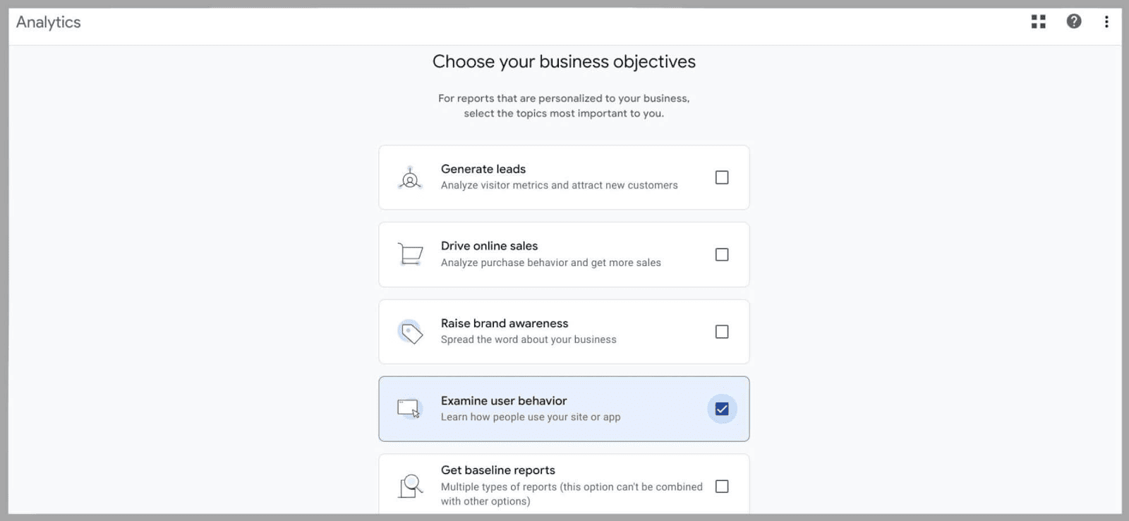 GA4 33 State your GA objectives