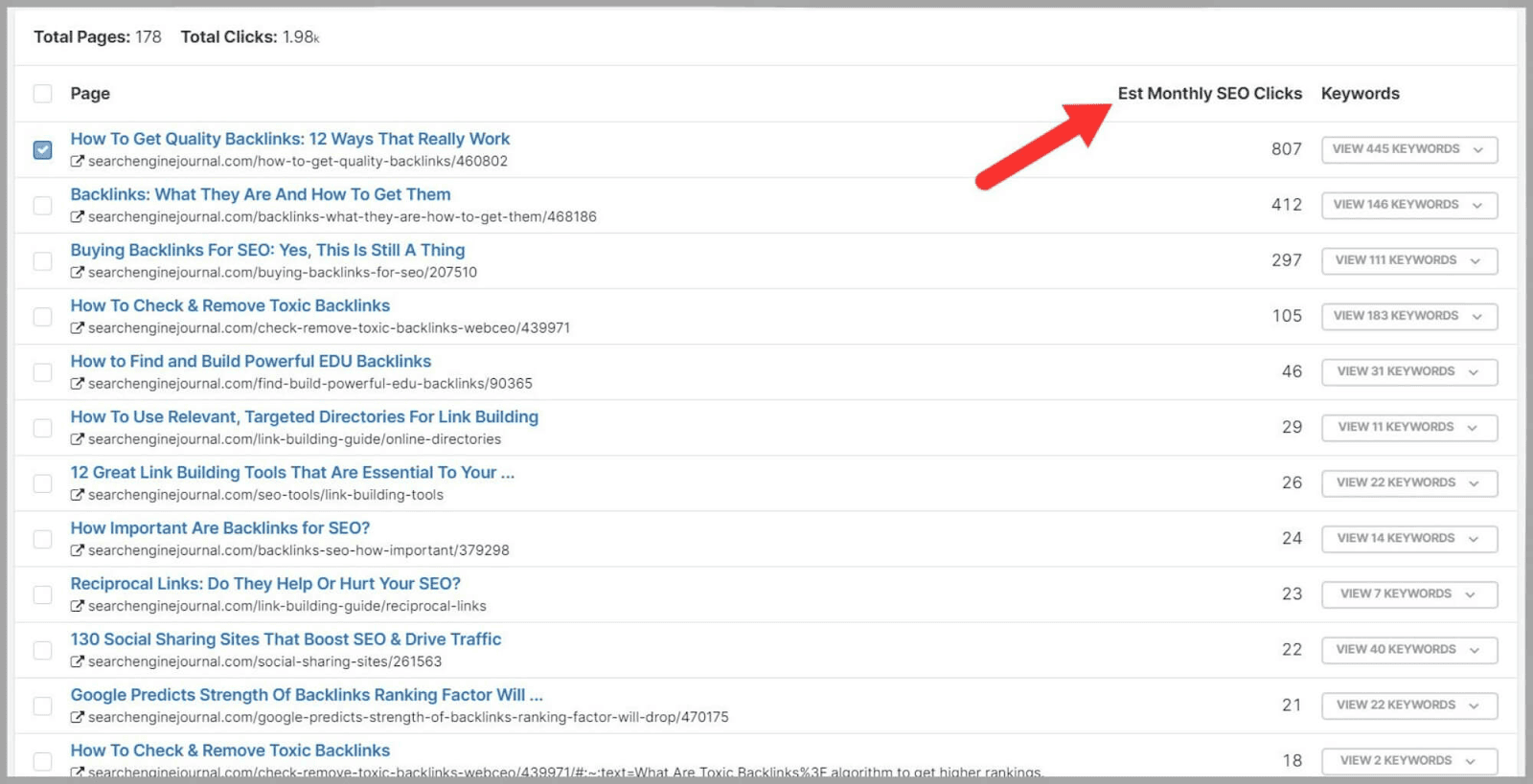 SpyFu 33 Monthly SEO clicks estimates