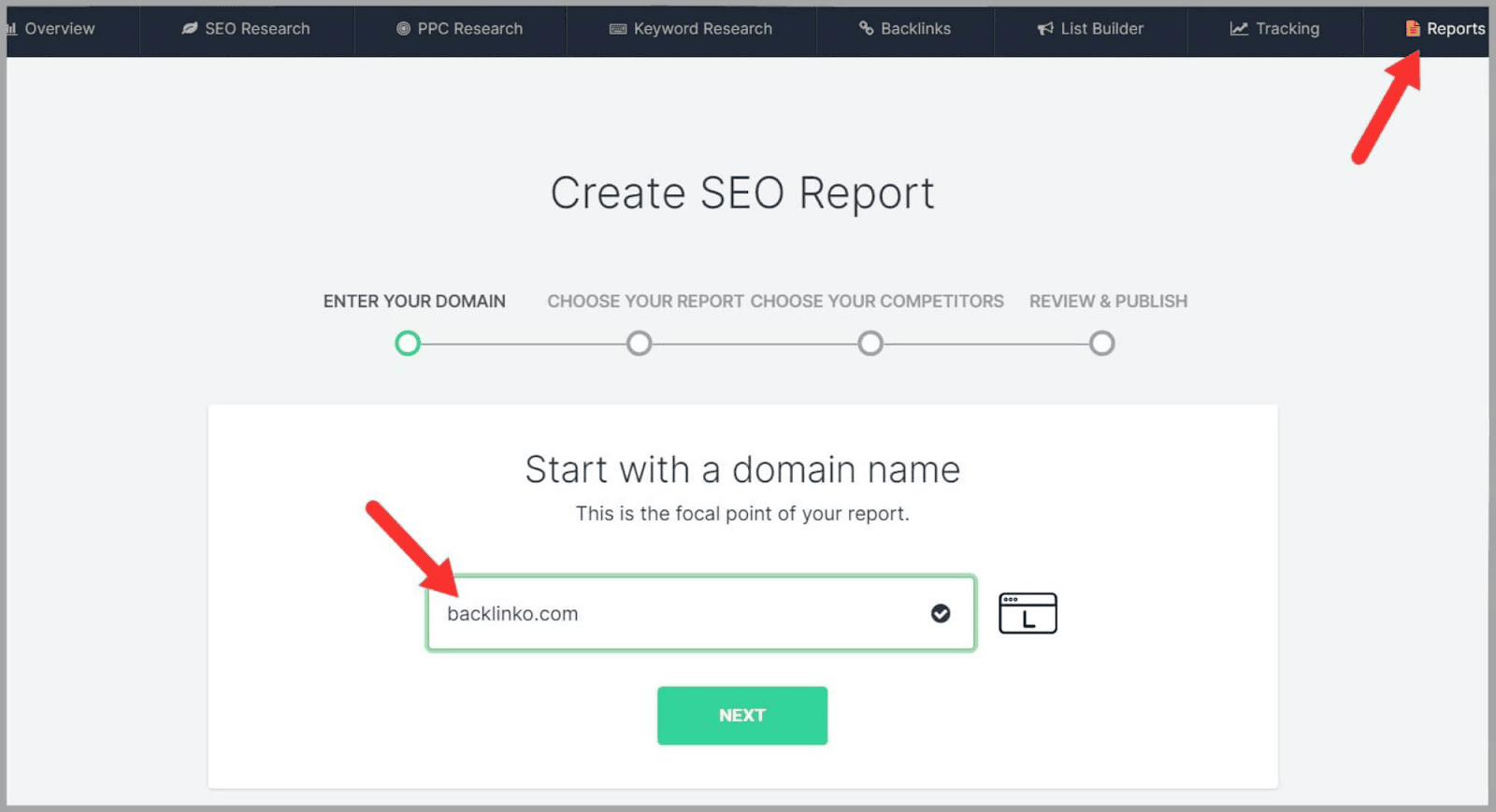 SpyFu 40 Input your domain