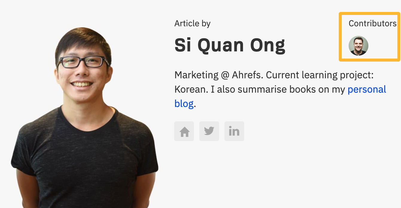 24 Actionable Blogging Tips for Beginners | Highlighting contributor in author's bio