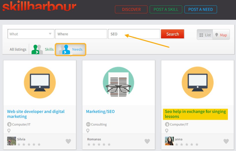 10 Skills Every SEO Pro Needs for Success | Giving SEO help in exchange for singing lessons on Skill Harbour