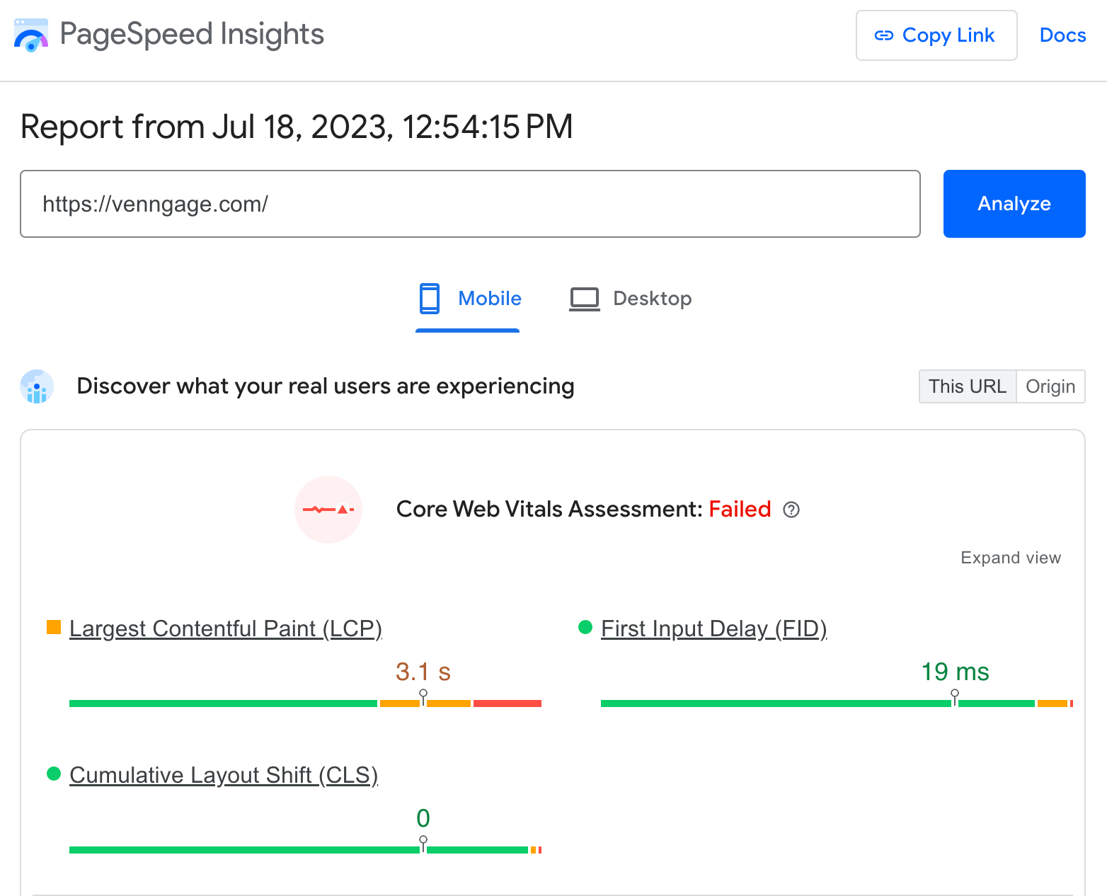 How to Do an SEO Competitor Analysis | Core Web Vitals for Venngage