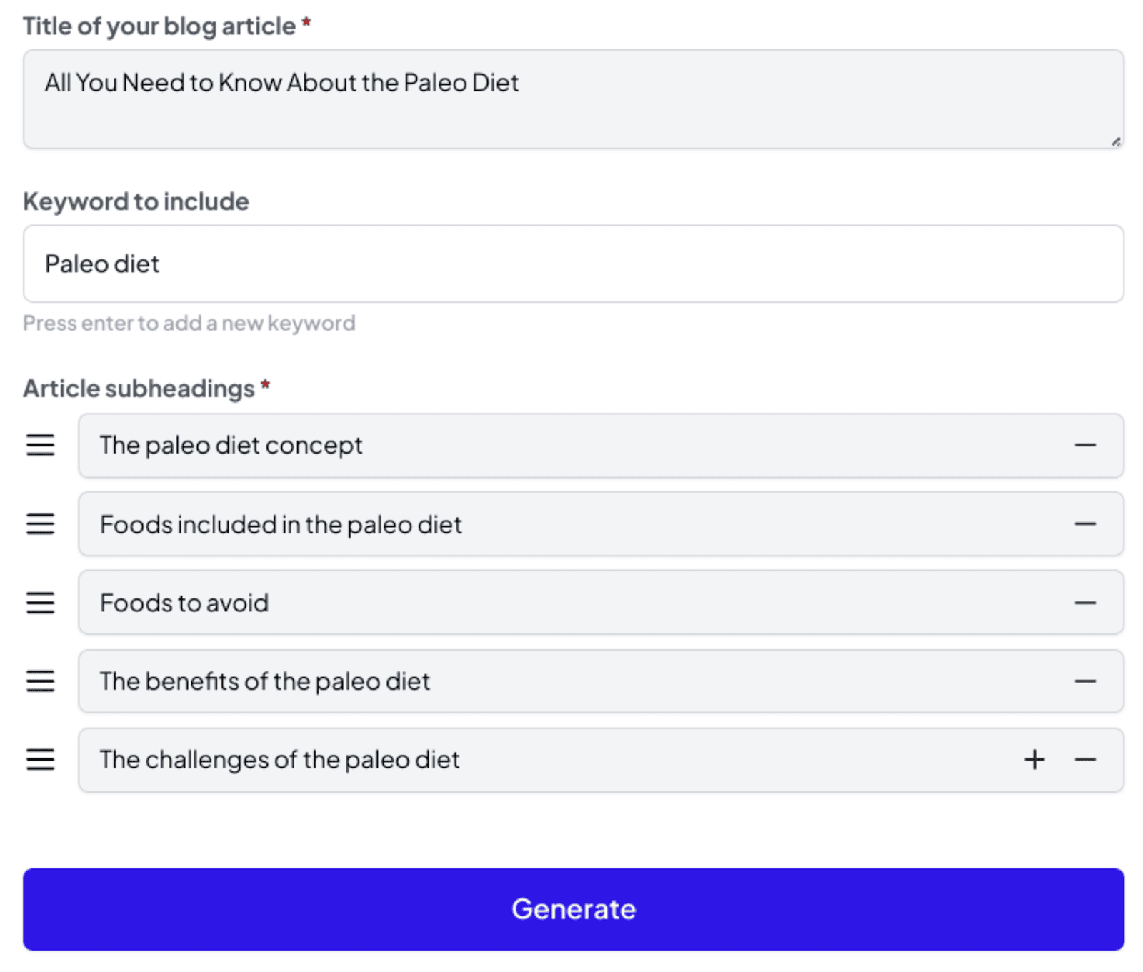Article outline Article outline for SEMrush AI Writing Assistant