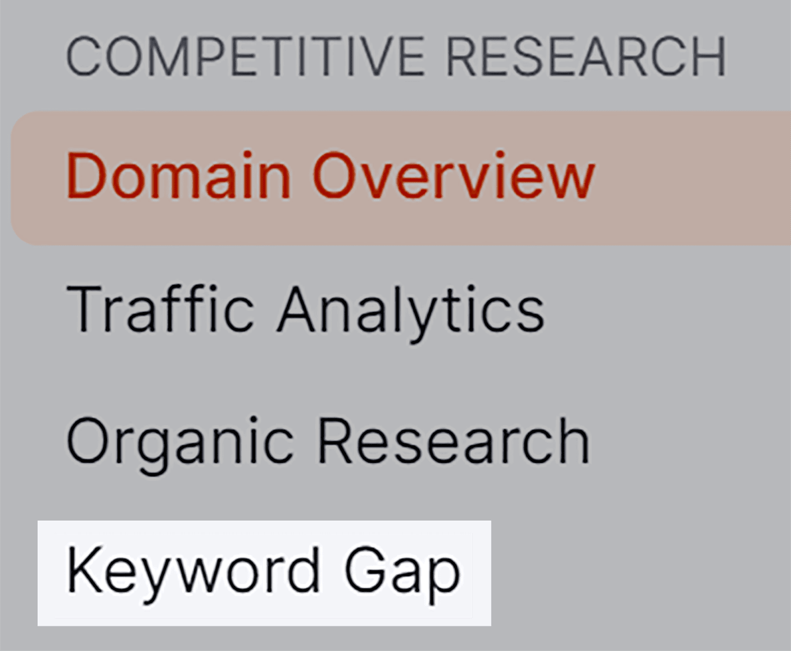 Keyword Gap on SEMrush SEMrush Keyword Gap Tool