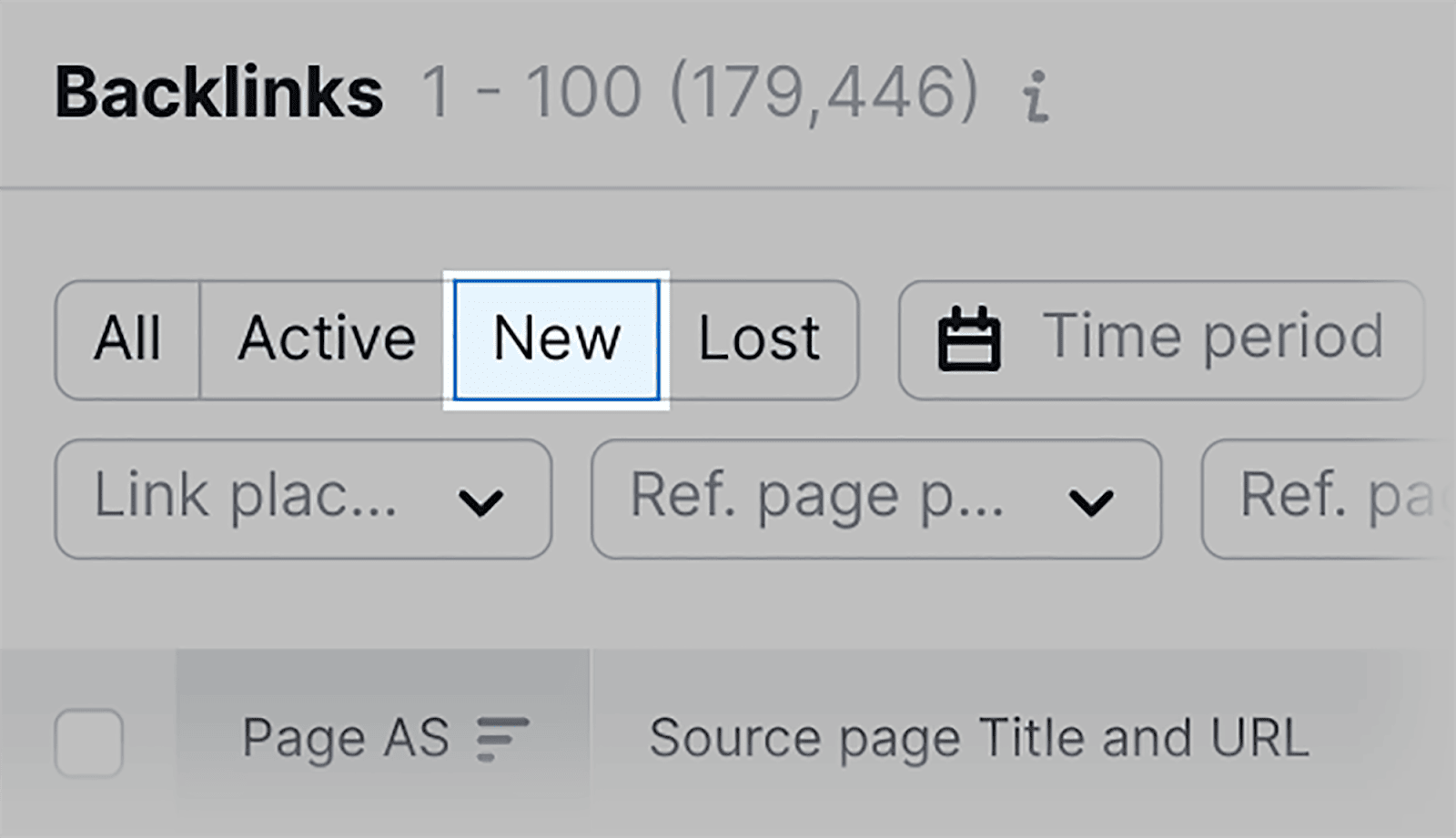 New backlinks gained New backlinks gained