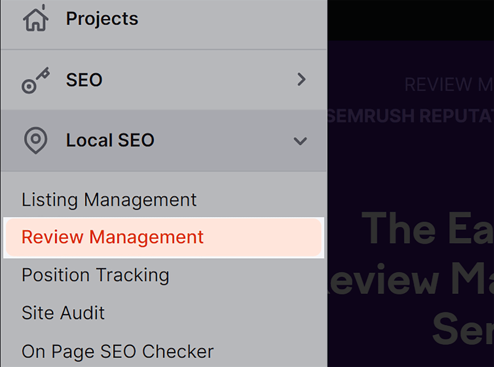 SEMrush Review Management tool SEMrush Review Management tool
