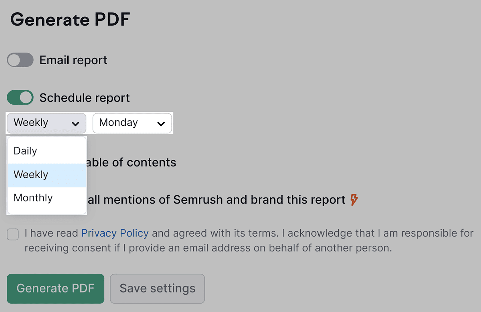Schedule your reports Schedule your reports
