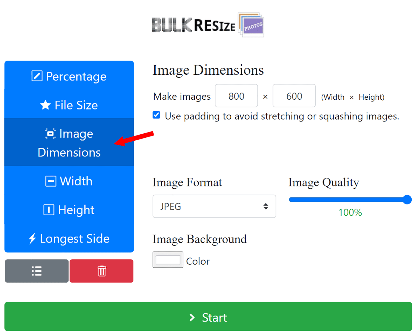 Adjust image dimensions Adjust image dimensions