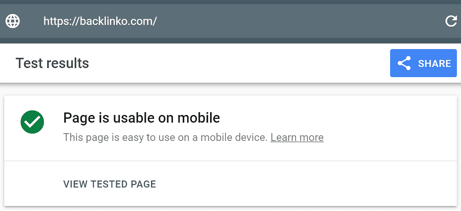 Page usable on mobile Page usable on mobile