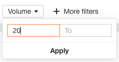 Filtering out low-volume keywords
