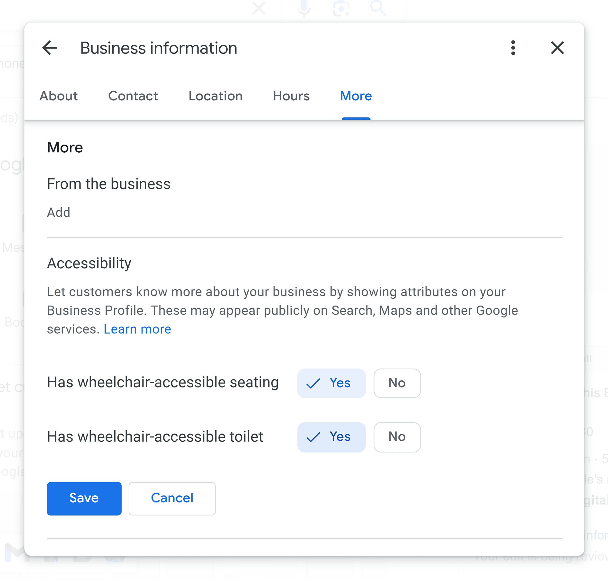 Set accessibility attributes