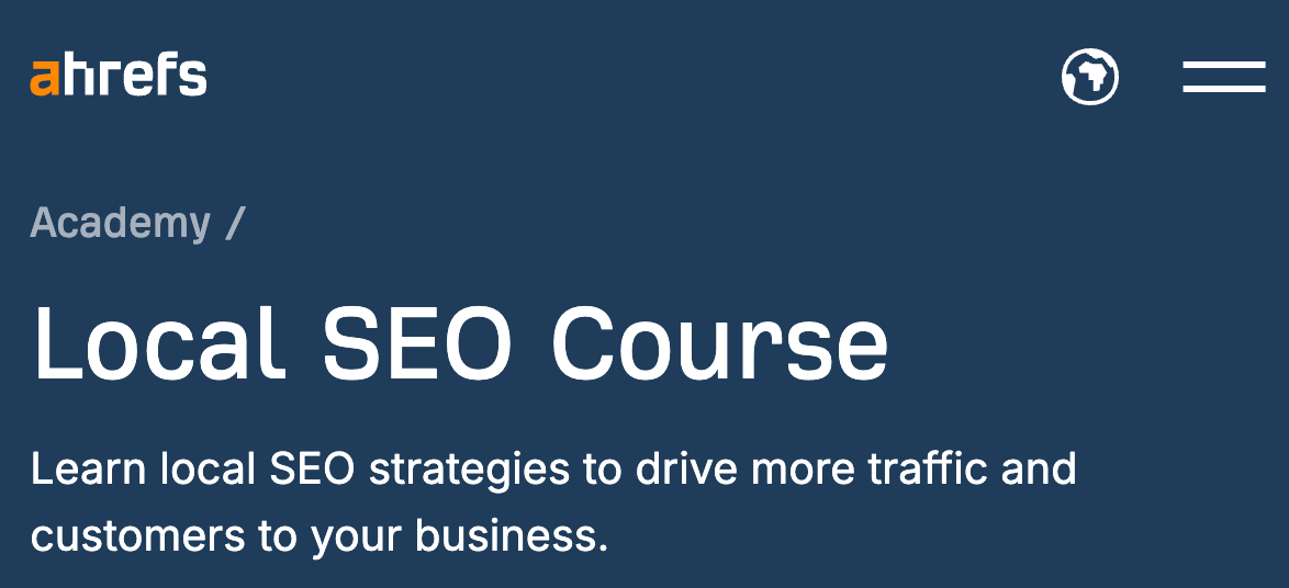 10 Completely Free SEO Training Courses | Local SEO Course by Ahrefs