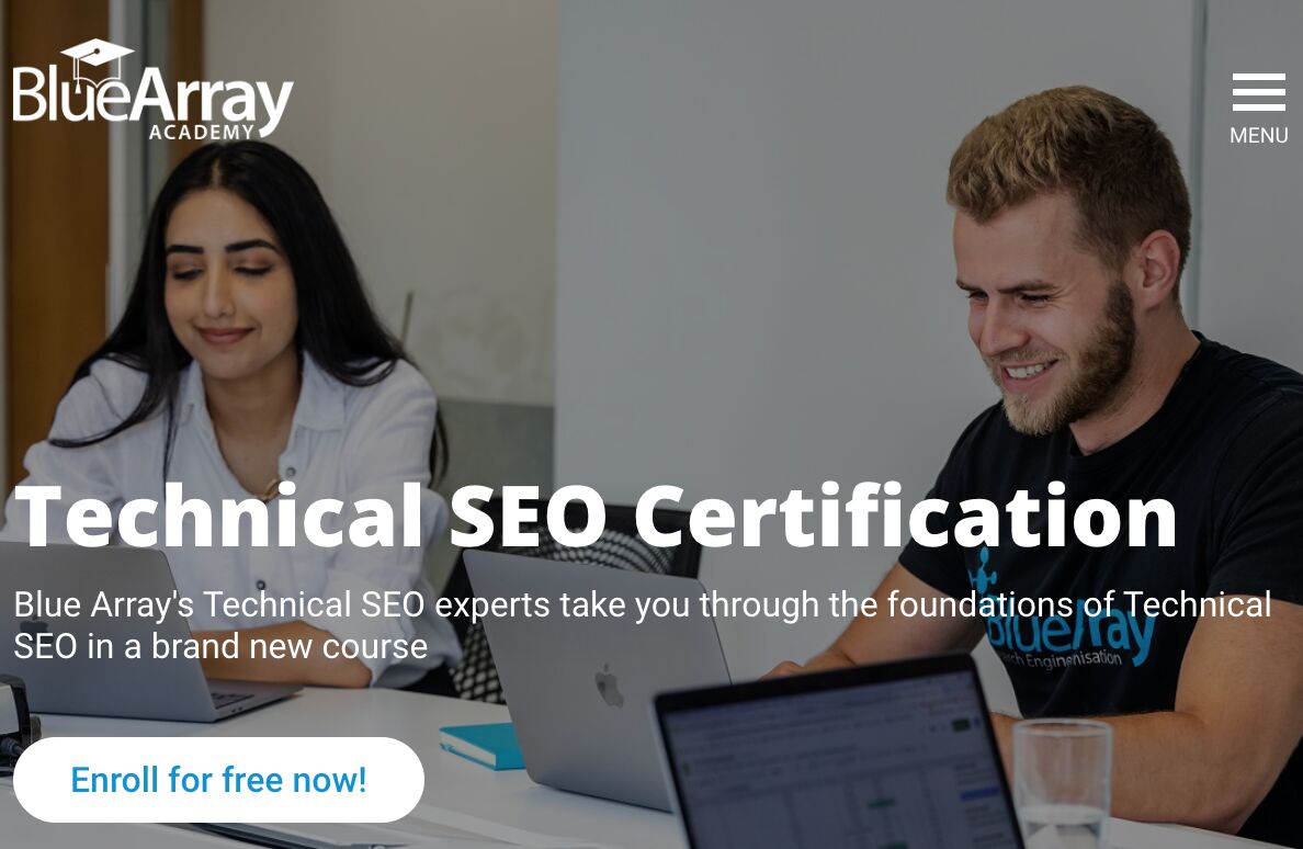 10 Completely Free SEO Training Courses | Technical SEO Certification by Blue Array