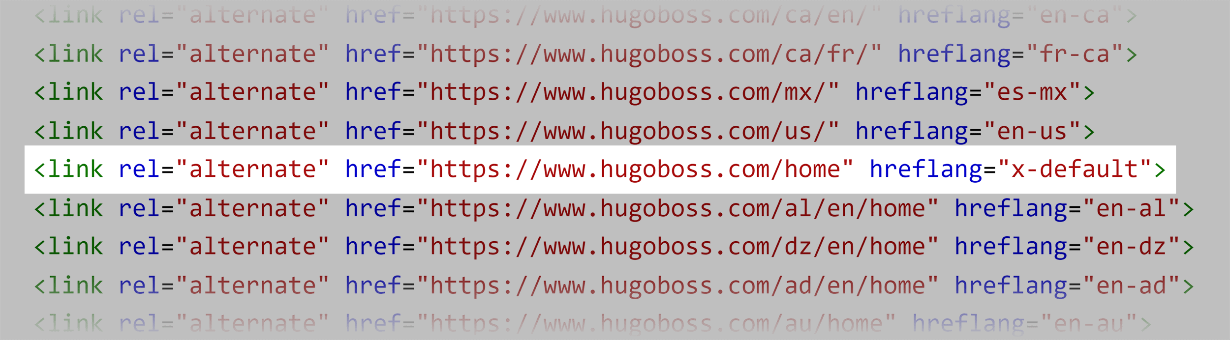 Hugo Boss – X-default hreflang
