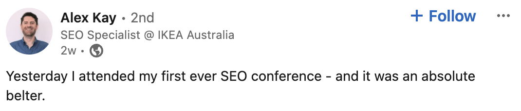 Sydney SEO Conference: “An Absolute Belter” |