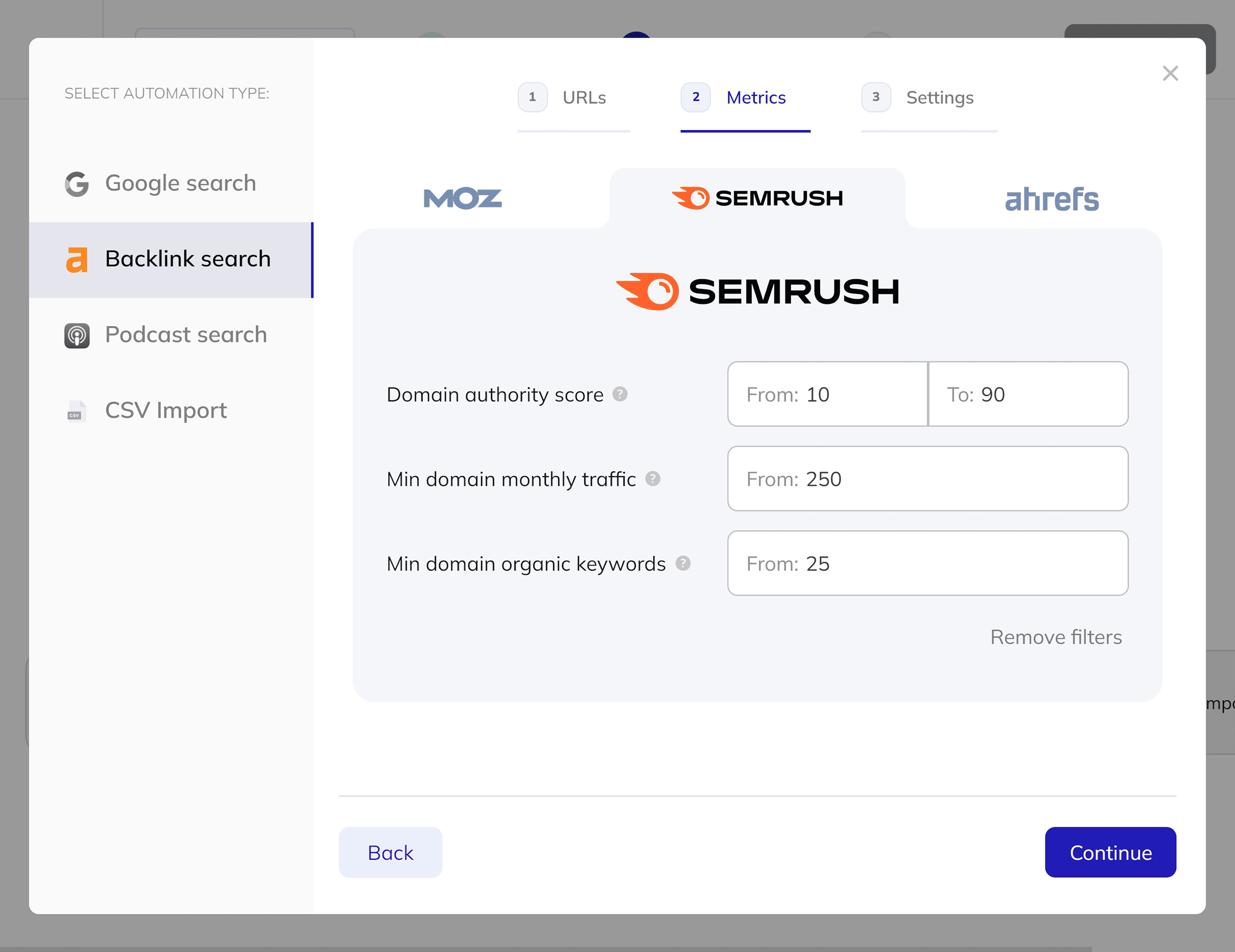 Respona – Semrush automation