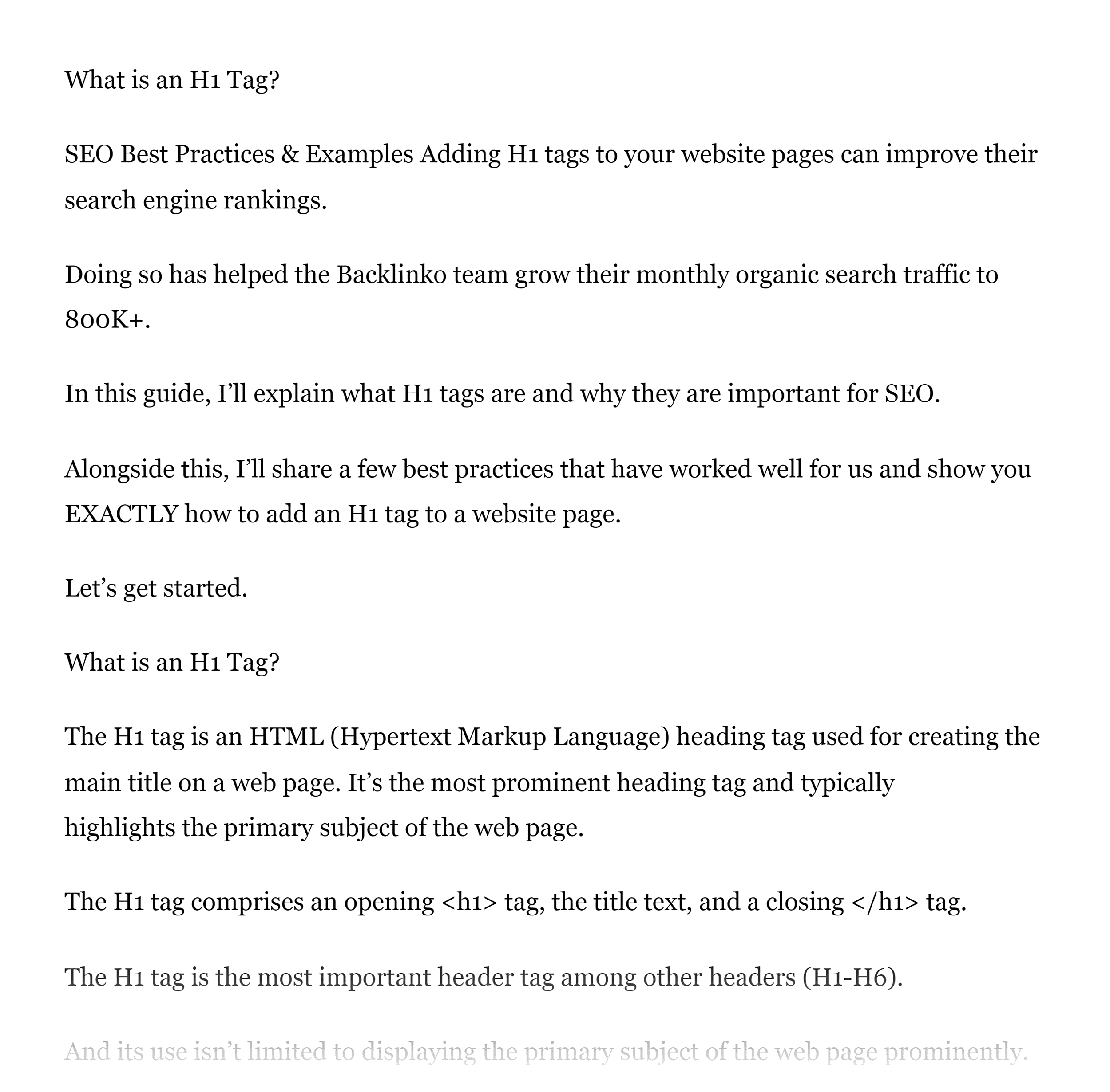 Unstructured content Unstructured content