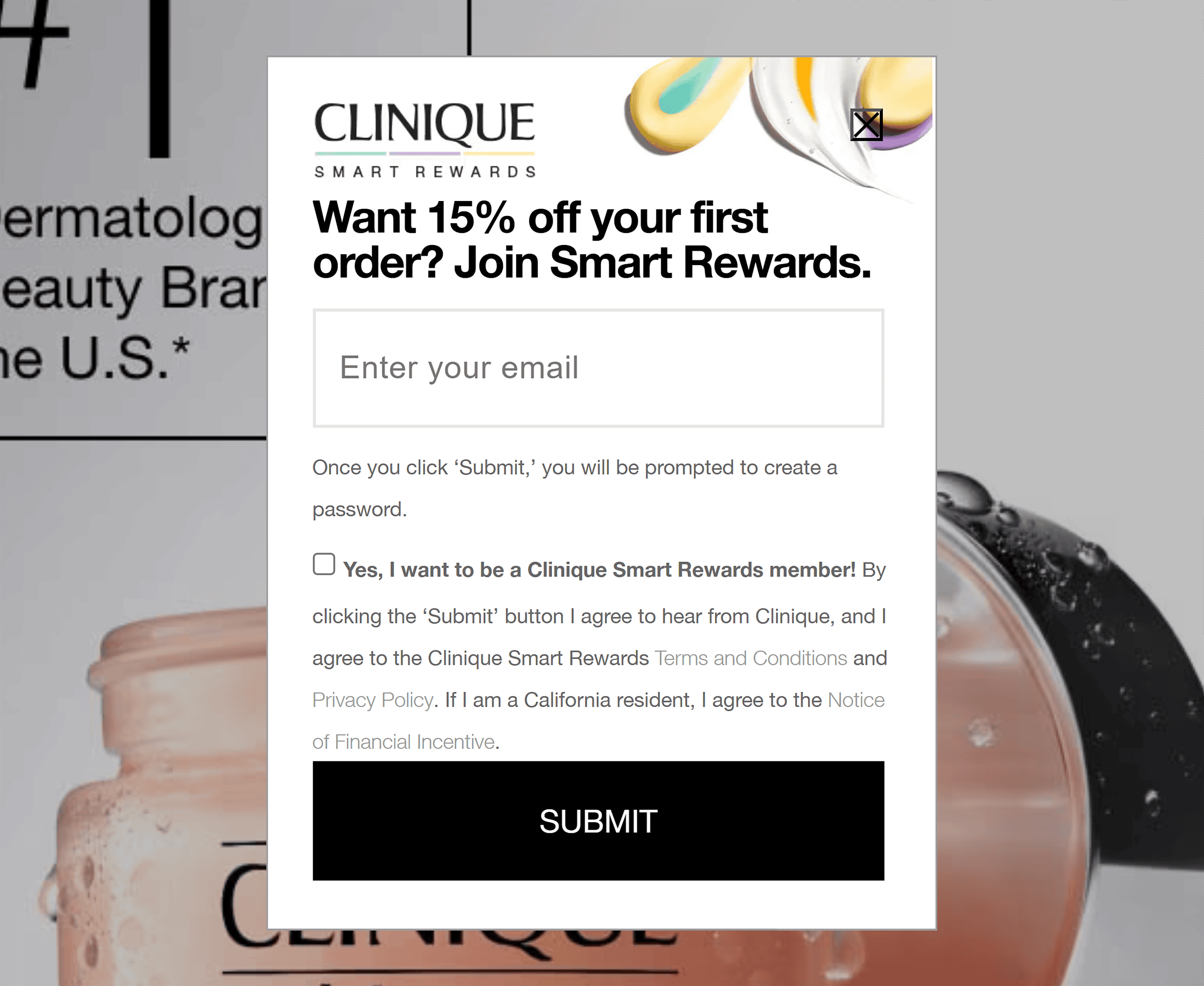 Clinique – Email signup Clinique – Email signup