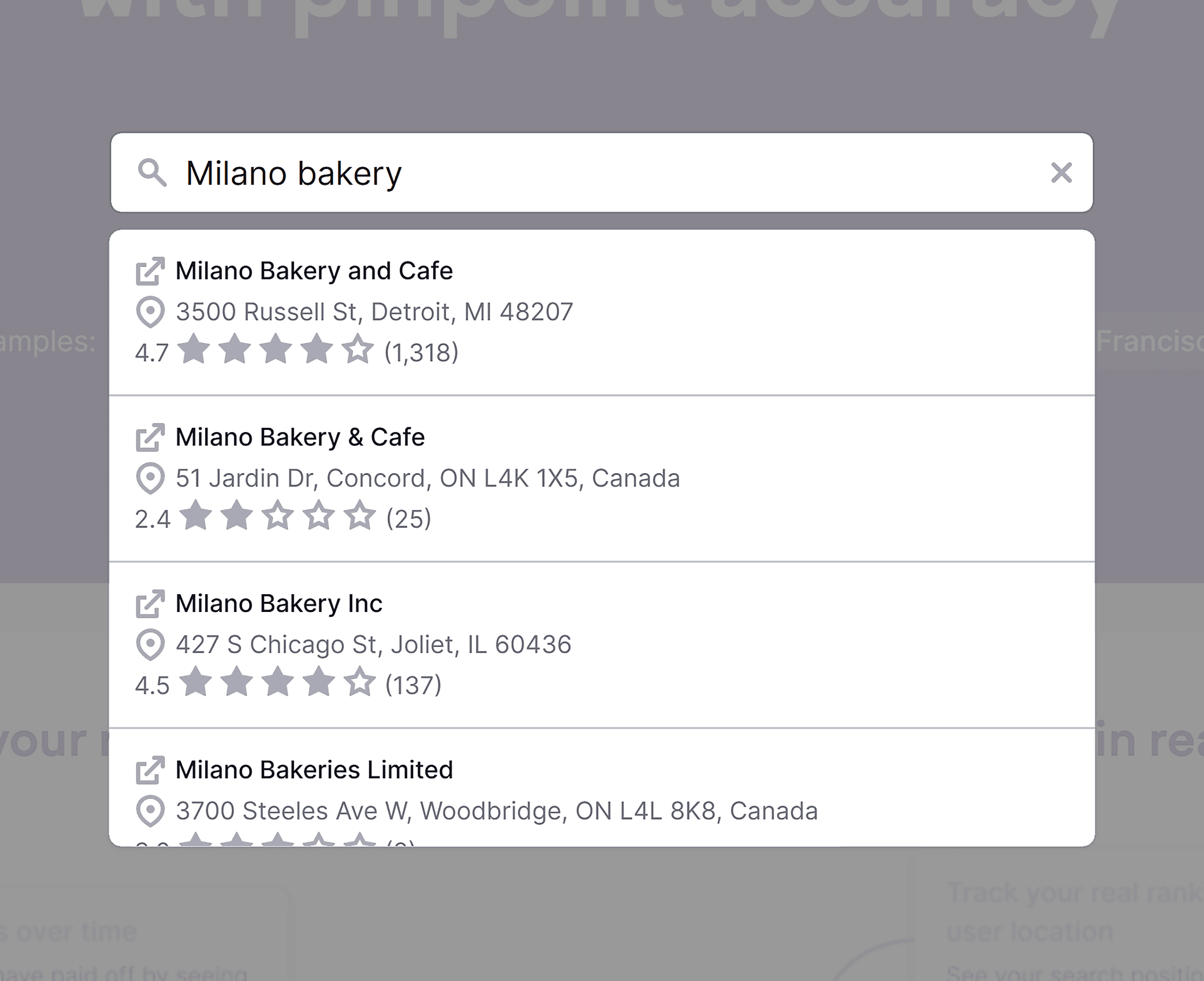 Map Rank Tracker – Input business Map Rank Tracker – Input business