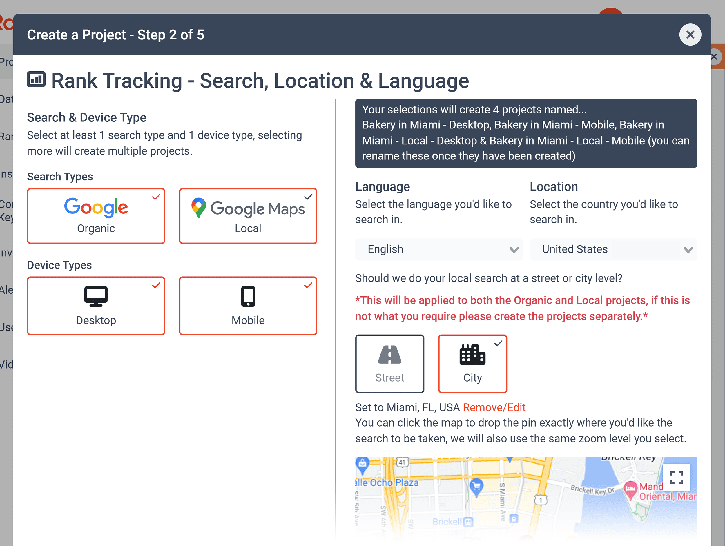 RankCaddy – Location & Language RankCaddy – Location & Language