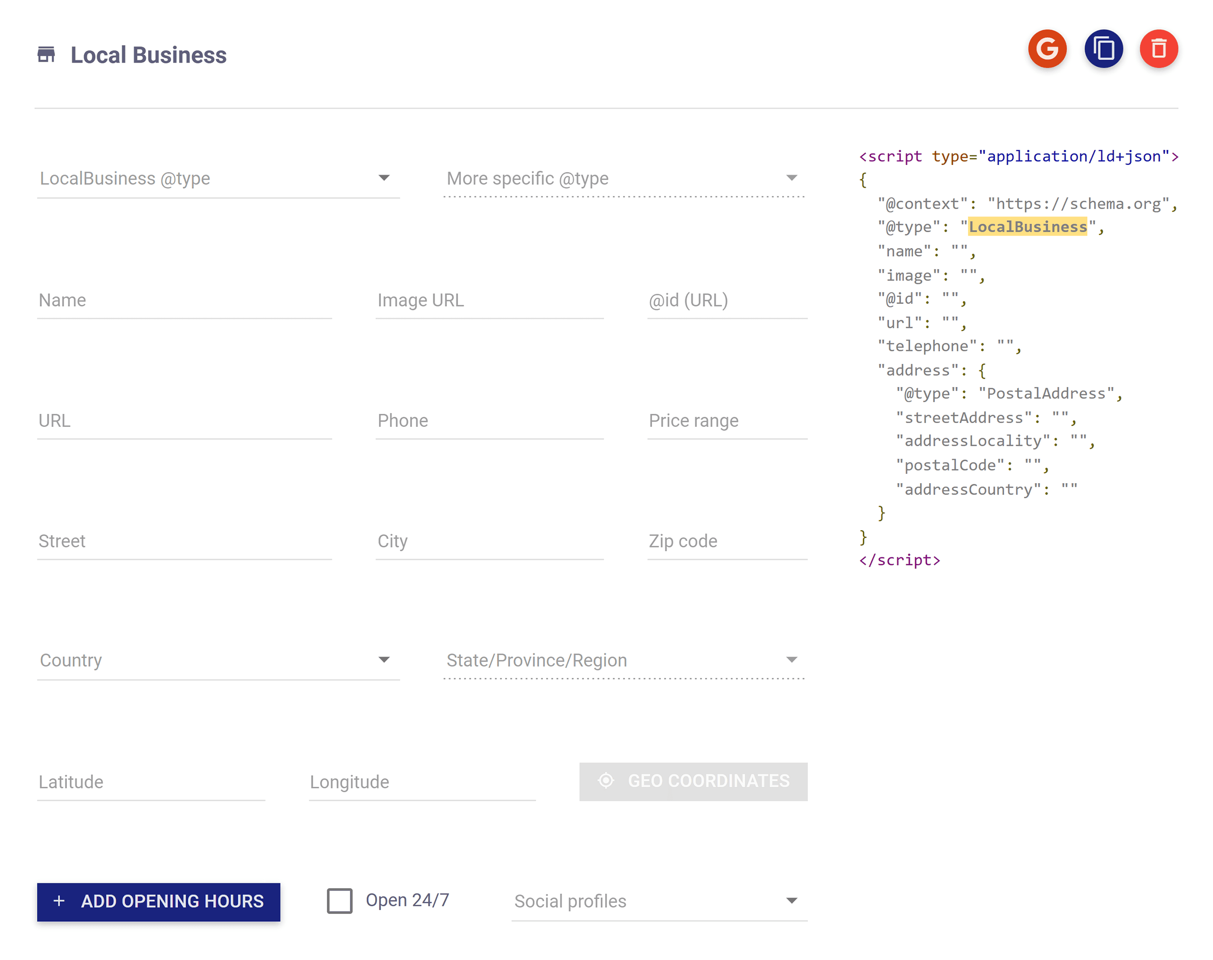 Schema Markup Generator Schema Markup Generator